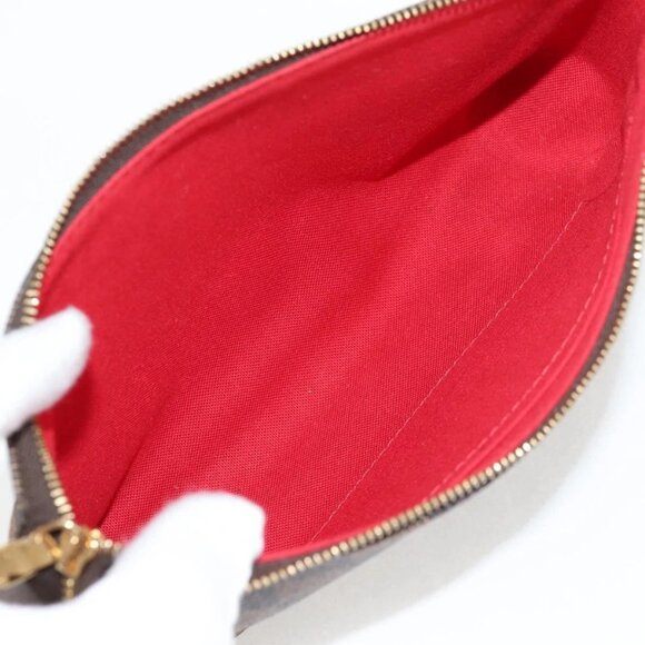 LOUIS VUITTON Damier Ebene Pochette Accessoires Pouch N41206 LV Auth 136130M - Picture 10 of 16